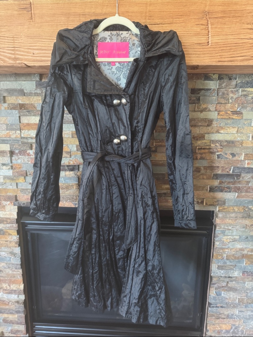 Betsey Johnson Black trench coat! 🖤